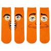 1 Pair Funny Expression Socks Autumn Winter Moisture Wicking Breathable Mid-calf Socks Men Women Stretch Sports Casual Crew Socks