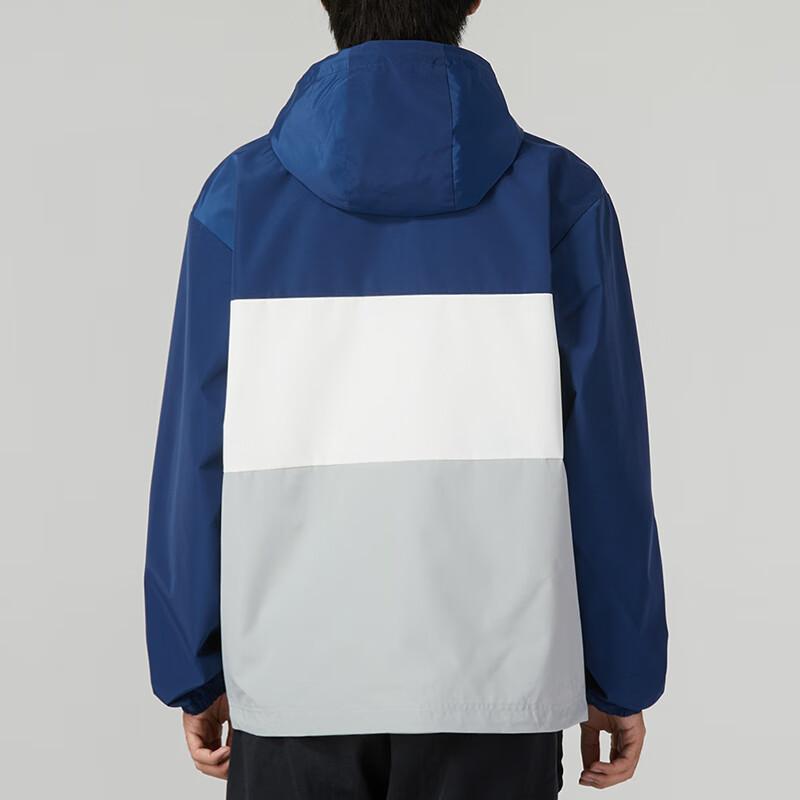 New Balance Jackets Men's Blue Hooded Moderate Other 5AD38011-NV