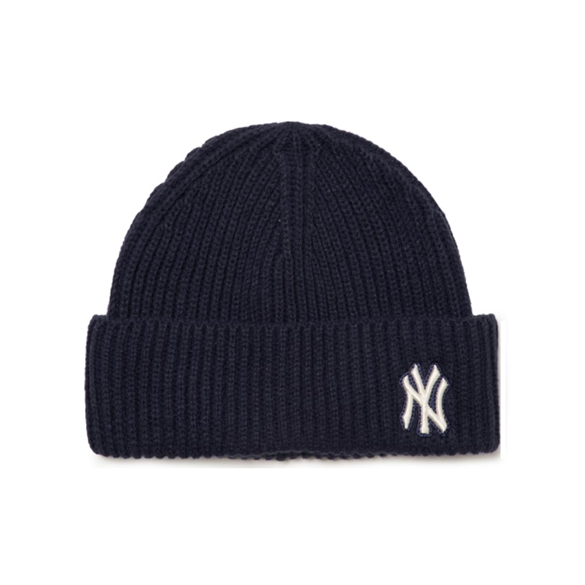 Акриловые шапки-бини MLB Унисекс Темно-синие Модные 3ABNS0316-50NYD OS