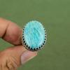 Amazonite Ring 925 Sterling Silver Ring Handmade Dainty Jewelry Natural Gemstone Ring Brand New Ring Anniversary Gift Available In Ring Size