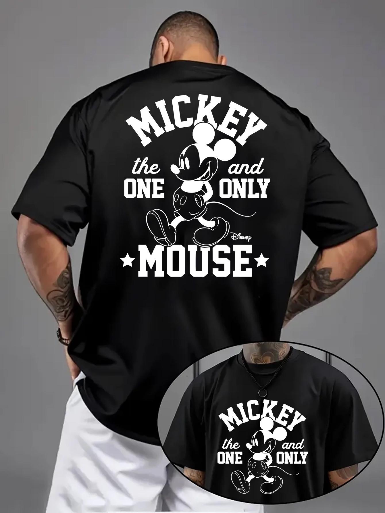 

2025 Disney Mickey Mouse Men s T-Shirt DailyLeisureand Theme Activities Wear Unisex 100% Pure Cotton Printed Leisure T-shirt XL