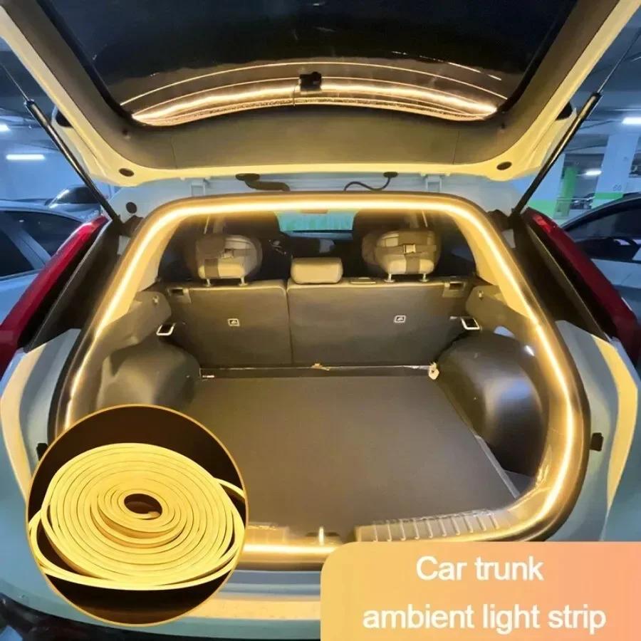 Tira de Luz LED para Maletero de Coche Detección Automática Iluminación de Maletero de Alto Brillo Luz Ambiental Decoración Interior Tira de Luces de Portón Trasero Universal para SUV/MPV