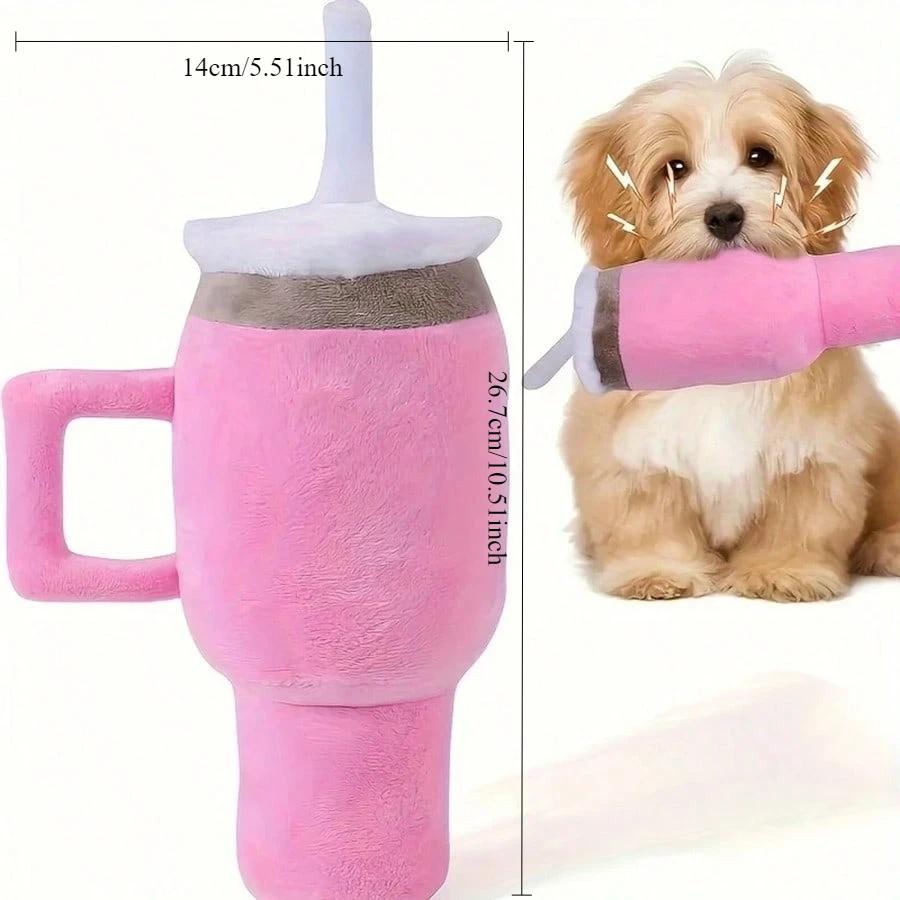 

Cute Rubber Dog Chew Toy for Puppy Teething Durable Mug Shaped Chewing Toy for Small Medium Dogs XS