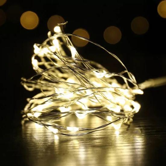 Pleasure Holiday 1m 2m 3m Copper Wire LED Fairy Garland String Light Holiday Wedding Party Decor