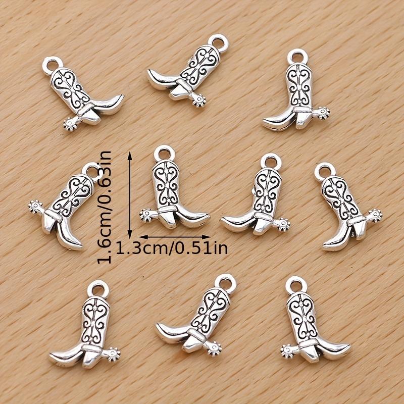 10Pcs Antique Silver Plated Cowboy Hat Charm Pendant For Jewelry Making Bracelet Necklace Accessories Diy Craft