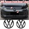Rsq1 2pcs ABS Car Front Grill Emblem Rear Trunk Badge Logo for Volkswagen VW Passat 2019-2024 Scirocco Premium Pro Plus Extra Quality