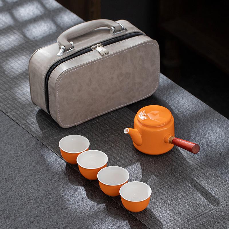 Ceramic Portable Travel Tea Set Bank Company Portable Tea Set