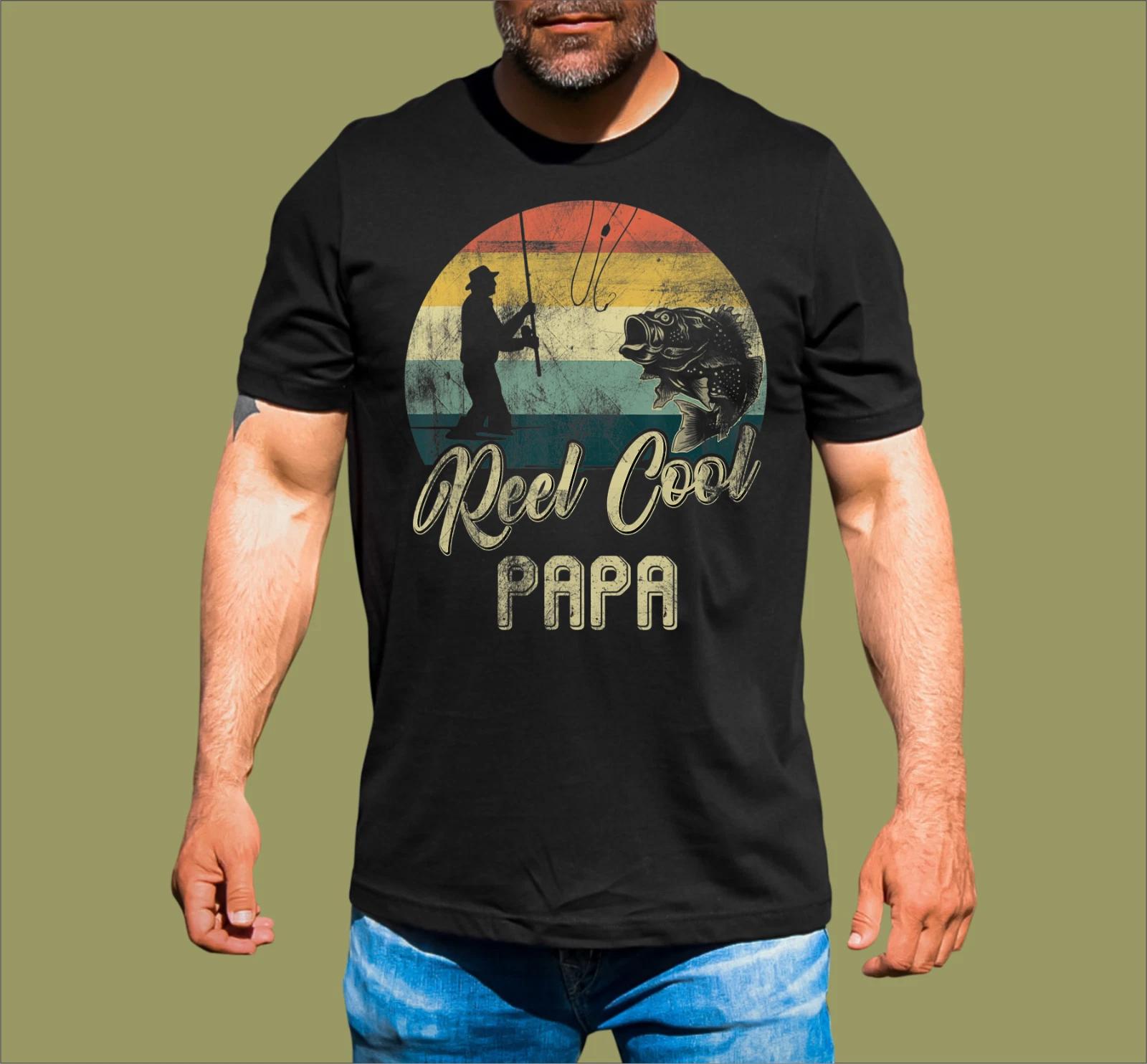 REEL COOL PAPA FISHING T-SHIRT S
