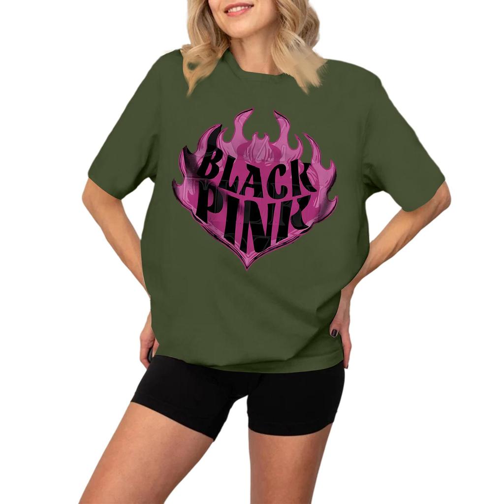 Women's Fashionable And Casual Long Sleeve Printed Short-Sleeved Top