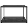 Coffee Table Black 60x60x35 Cm Tempered Glass