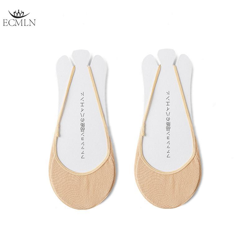 

Женские летние тонкие короткие носки с подвязками спереди, носки-лодочки из ледяного шелка, носки-лодочки из хлопка, невидимые носки с подвязками One size бежевый