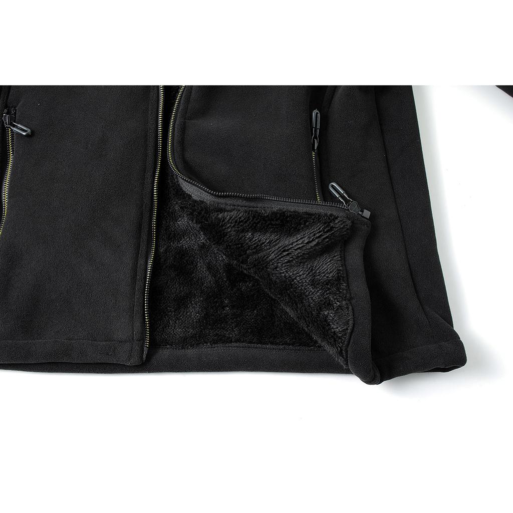 Unisex Casual Outdoor Solid Color Skirt Zippered Fleece Jacket
