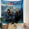 God of War Tapestry Wall Hanging, Greek Mythology Game, Wall Decor for Bedroom Living Room Dorm