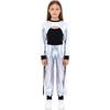 Girls Dance Clothing Set Glossy Metallic Workout Top and Pocket Pants Hip Hop Jazz Street Performance Outfit