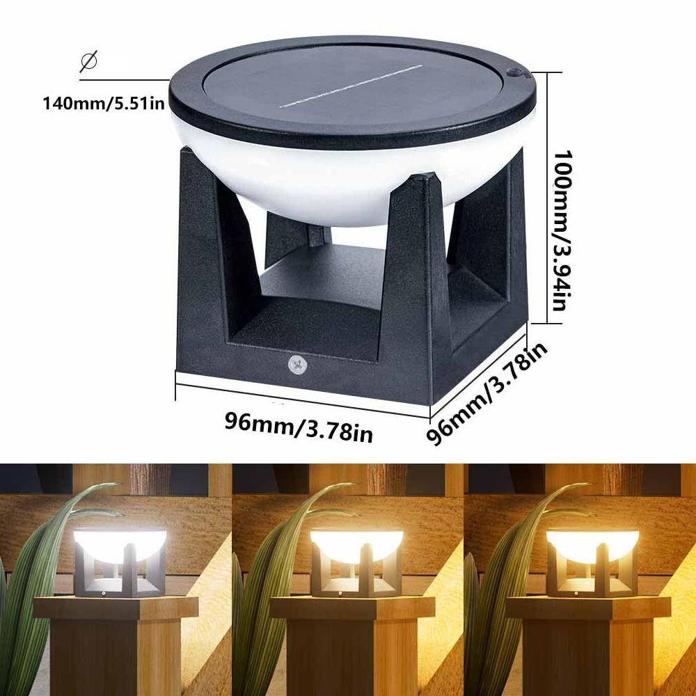 Waterproof Outdoor Solar Post Light Solar Powered Post Pillar Lamp  Patio Lighting