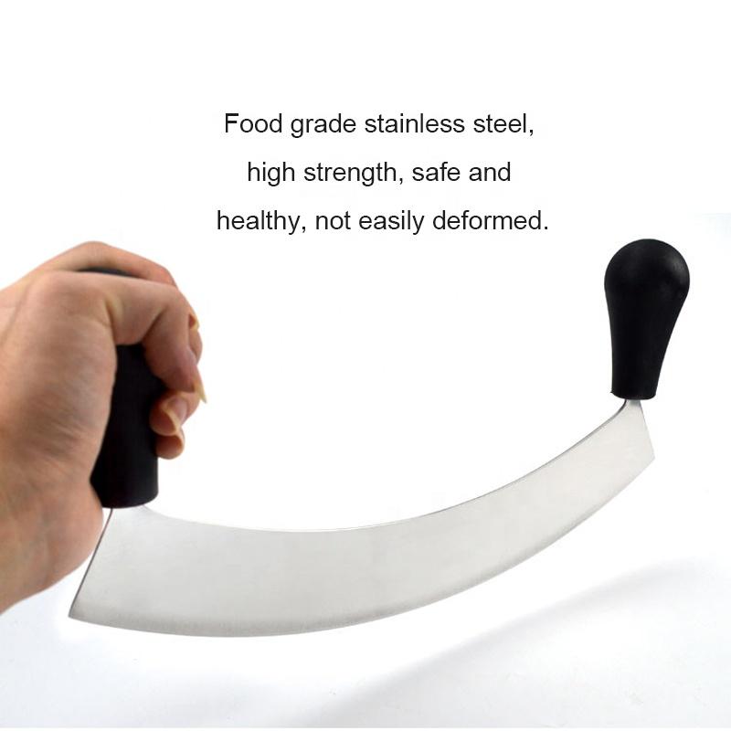 Pizza Rocker Cutter Stainless Steel Pizza Chopper High Quality Kitchen Knife Two Handles Cutter Tool Use for Waffle Cookies
