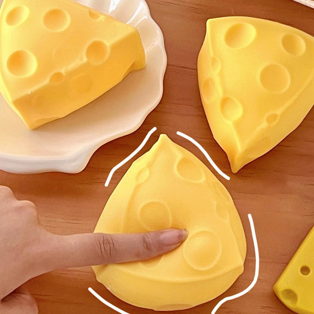Cheese Stresss Toy Squeeze Soft Stretchy Realistic Cheese Stress Relife Slow Rebounds Squeezable