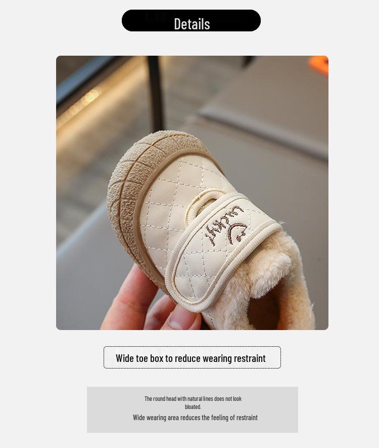 2025 Autumn/Winter Boys' Baby Walker Non-Slip Velvet Toddler Shoes