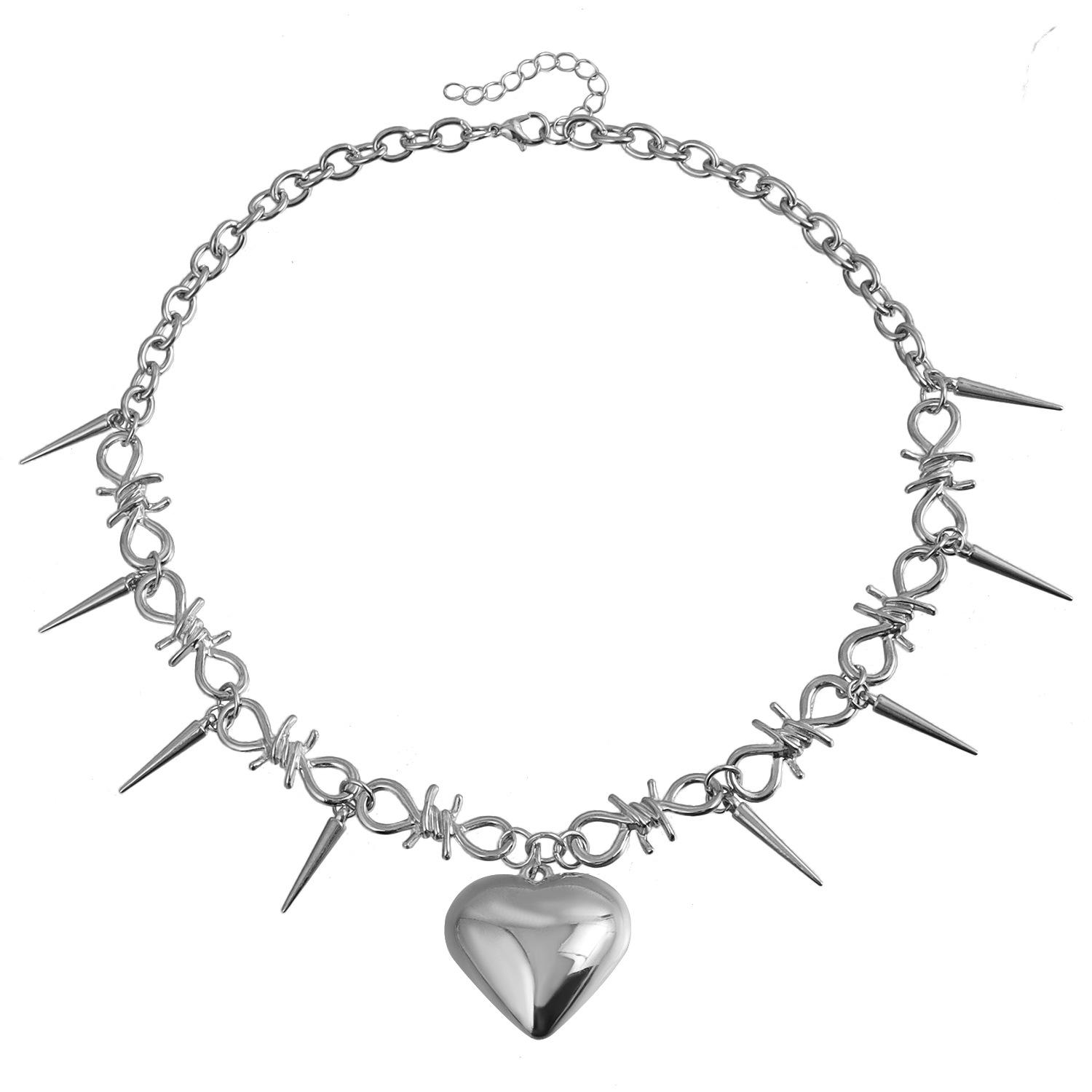 

Аксессуары, готика Diablo Vintage Love Ключичная цепочка на ключицу Личность Хип-хоп Шипы Ожерелье