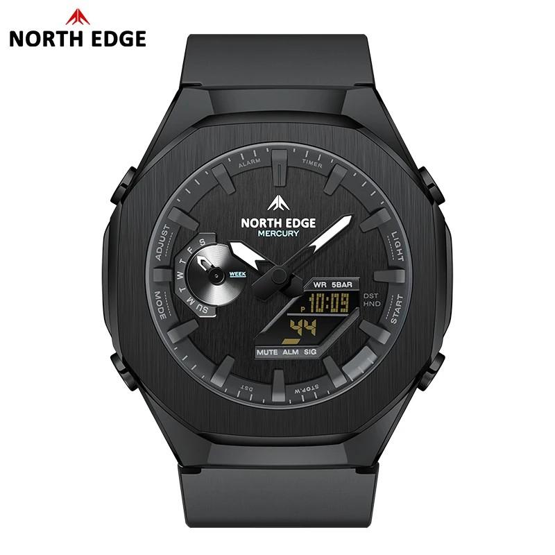 NORTH EDGE MERCURY Men's Military Digital Watch Stopwatch Waterproof 50M Sports Watches World Time