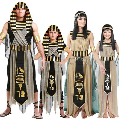 Adult Egyptian Pharaoh & Cleopatra Couple Costume for Halloween Cosplay & Stage Performance