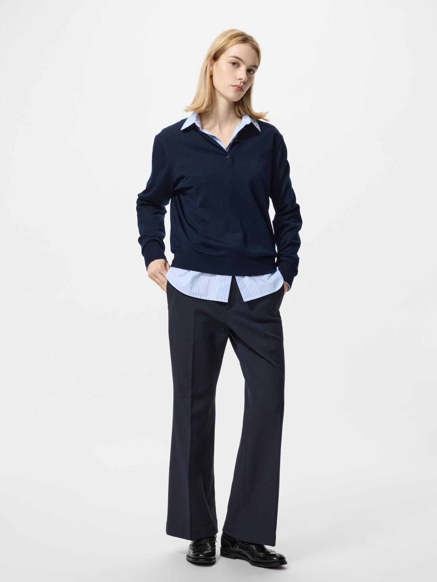 

Брюки клеш Uniqlo Warm Smart 69 NAVY/WOMEN 3XL
