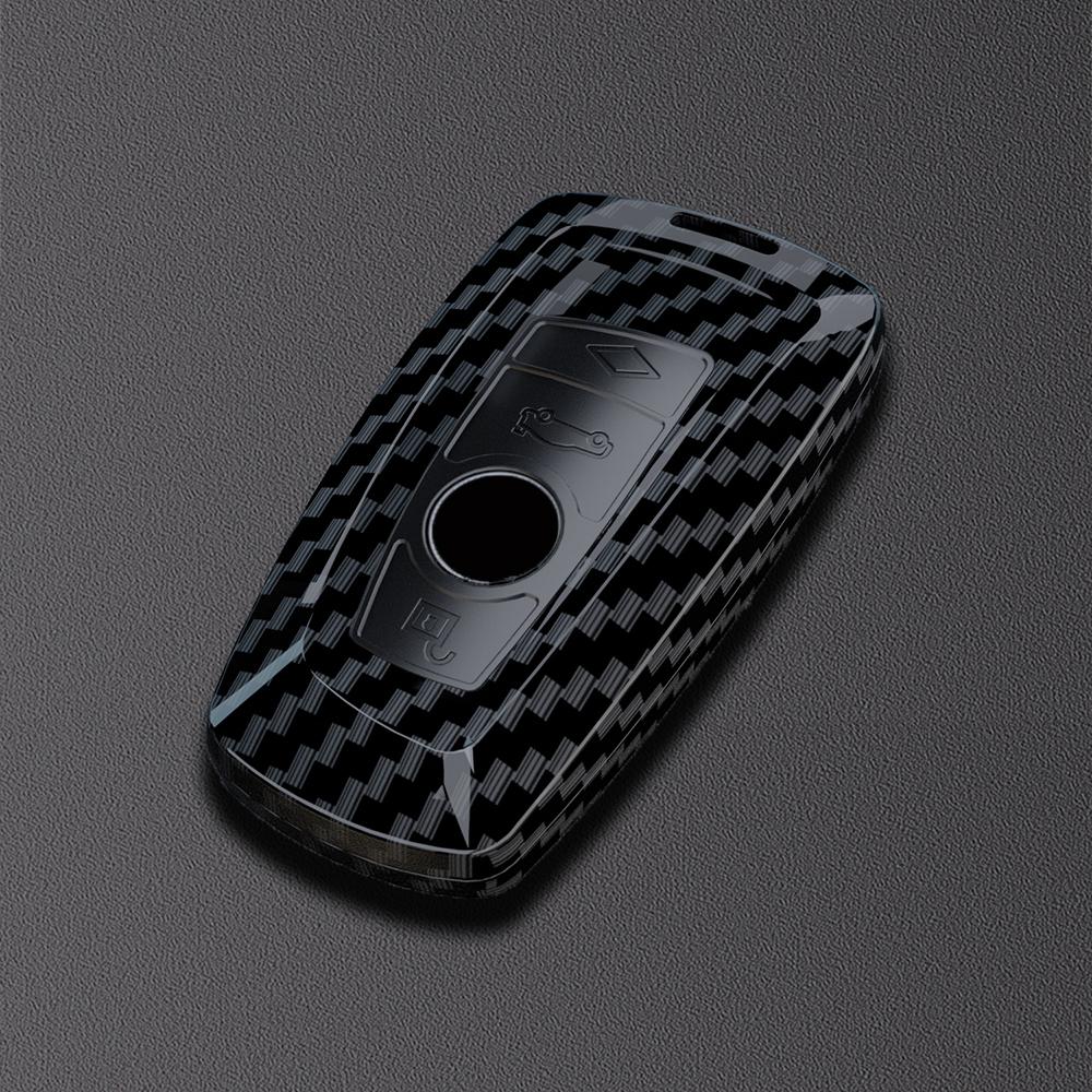 Abs Carbon Fiber Car Key Case Cover For Bmw 1 2 3 4 5 6 7 Series X1 X3 X4 X5 X6 X7 F10 F20 F30 G20 G30 G01 F15 F16 G02 G05 F34