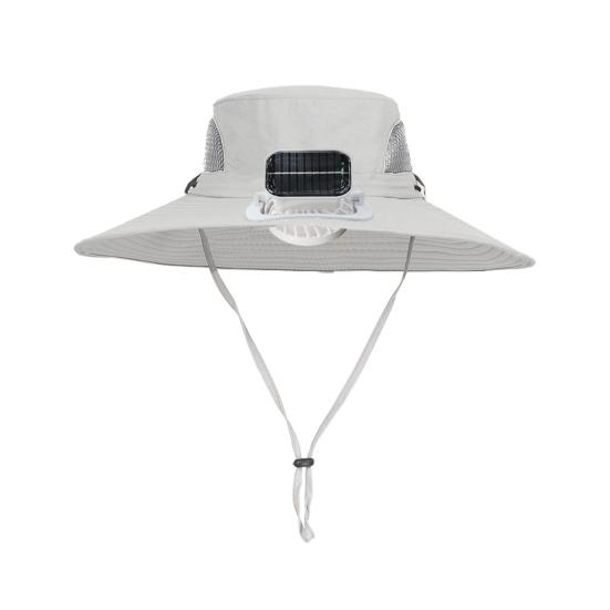 Solar Fan Cap with 800mAh Battery USB Solar Charging Outdoor Fishing Hat