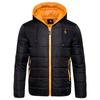 Autumn And Winter Men's Hooded Cotton Coat Solid Color Cotton Coat Jacket Cotton Coat Men