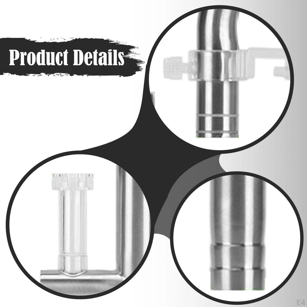 Connecteur de Tube d'Aquarium pour Aquarium, Tube Lys d'Eau, Écumeur d'Huile en Acier Inoxydable, Assemblage Facile,