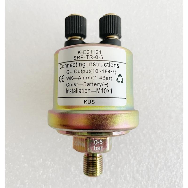 KUS Cars Oil Pressure Gauges Sensors M10X1 NPT1/8 NPT1/4 Mechanical Pressure Senders 0-5Bar 0-10Bar with 0.8Bar Alarm System M10X1 0-5bar