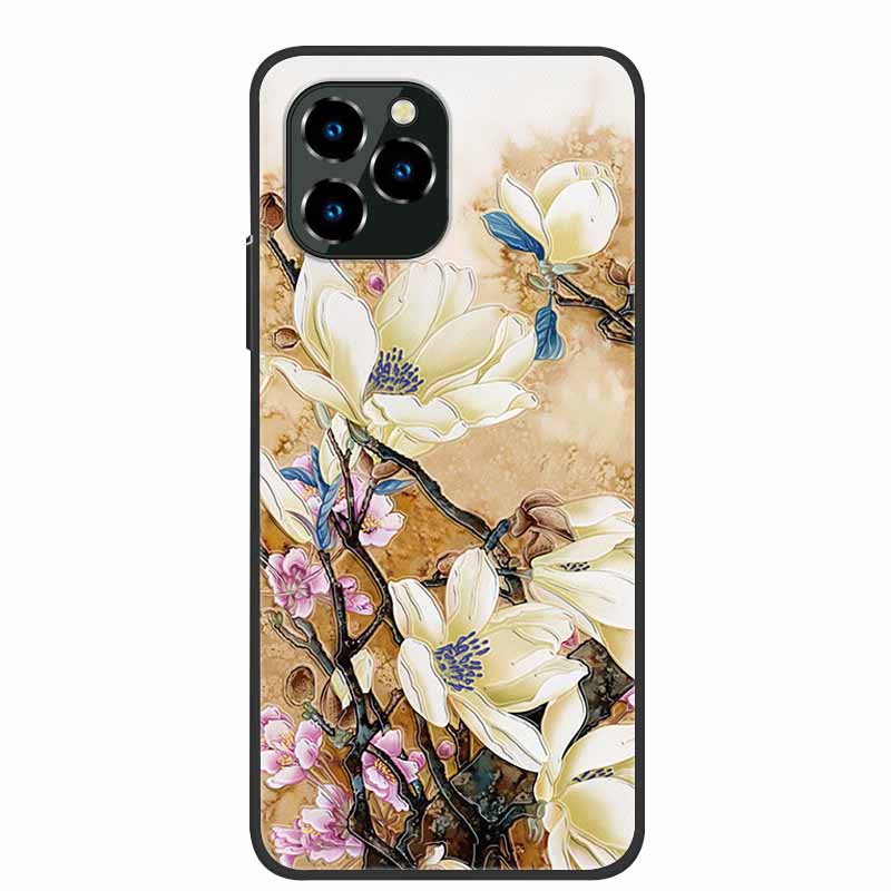 For Oukitel C21 Pro Case Luxury 3D Blossom Emboss Silicone Phone Case For C21pro Shockproof Coque Relief Flowers Funda Capa