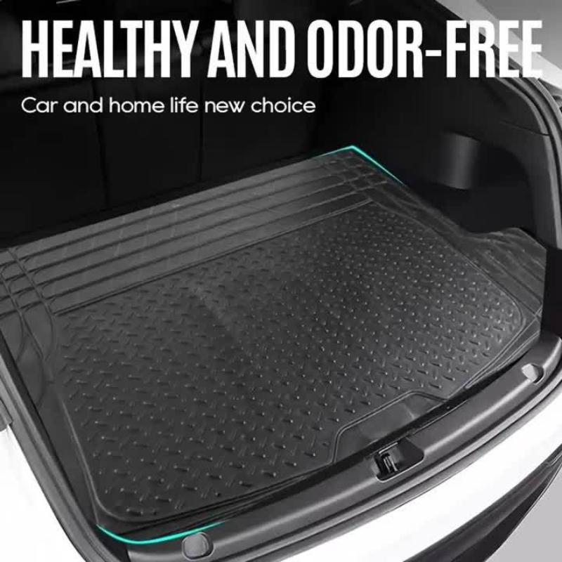 Durable Non-Slip Trunk Mat for Cars & SUVs | All-Weather PVC, Easy-Clean, Grid-Cut Design with Drainage Holes, Trunk Organization, Trunk Liner