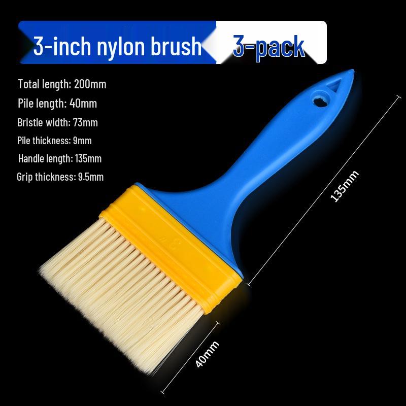 Nylon Bristle Multi-Purpose Brush for Painting, Coating, Glue, Industrial Cleaning, and Dust Removal
