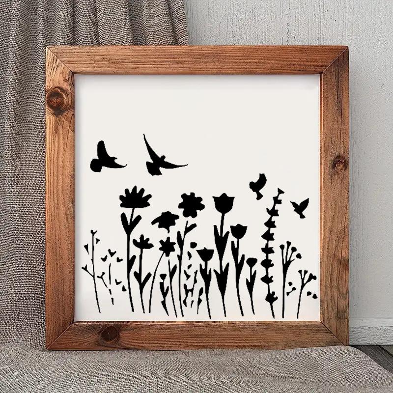 Original, 12 Sheets/set, Floral Style, Painting Template, Floral Painting Template, Poster Painting Template, Floral Theme DIY