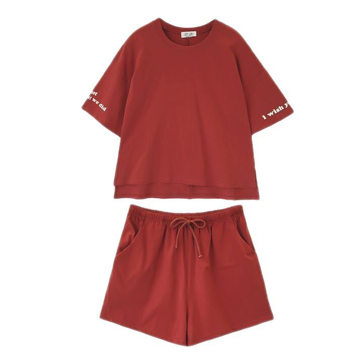 Sporty Fashion Set - Women's Short Pants with Short-sleeved T-shirt, Two-piece, Loose Fit