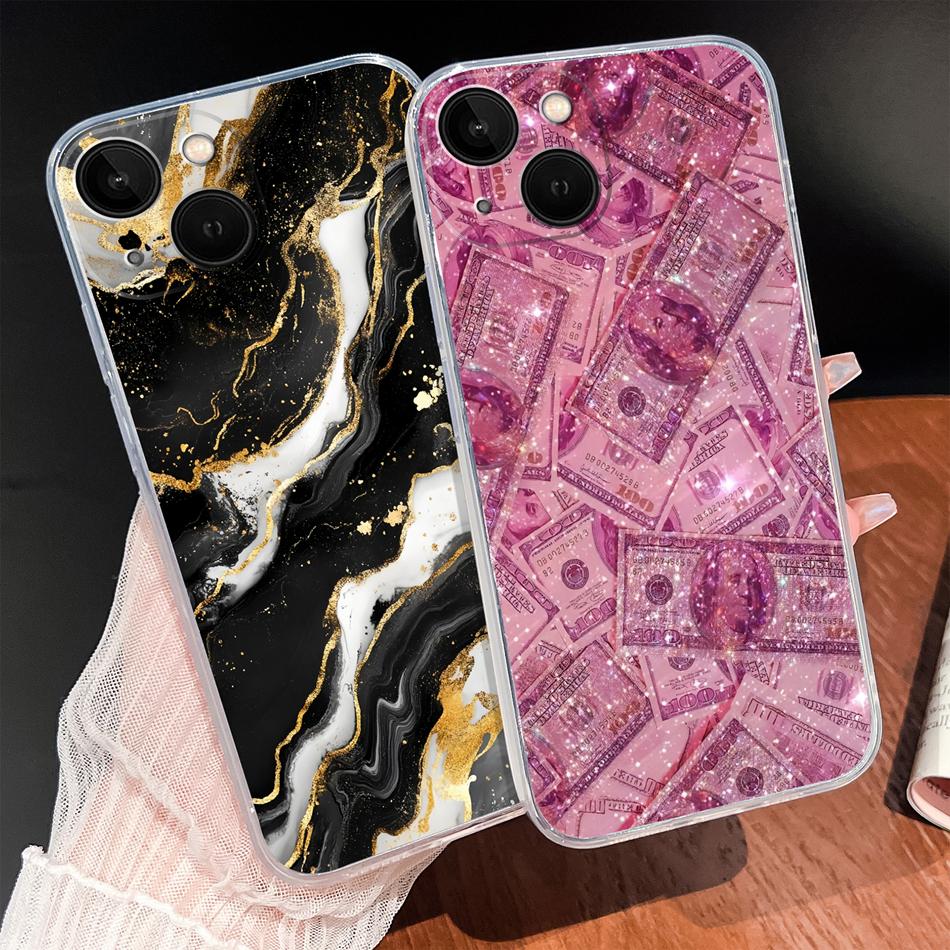 For iPhone 13 Pro Max 13 mini Phone Case Butterfly Patterns Soft Slim Transparent Silicone Cover For iPhone13 Lightweight Funda