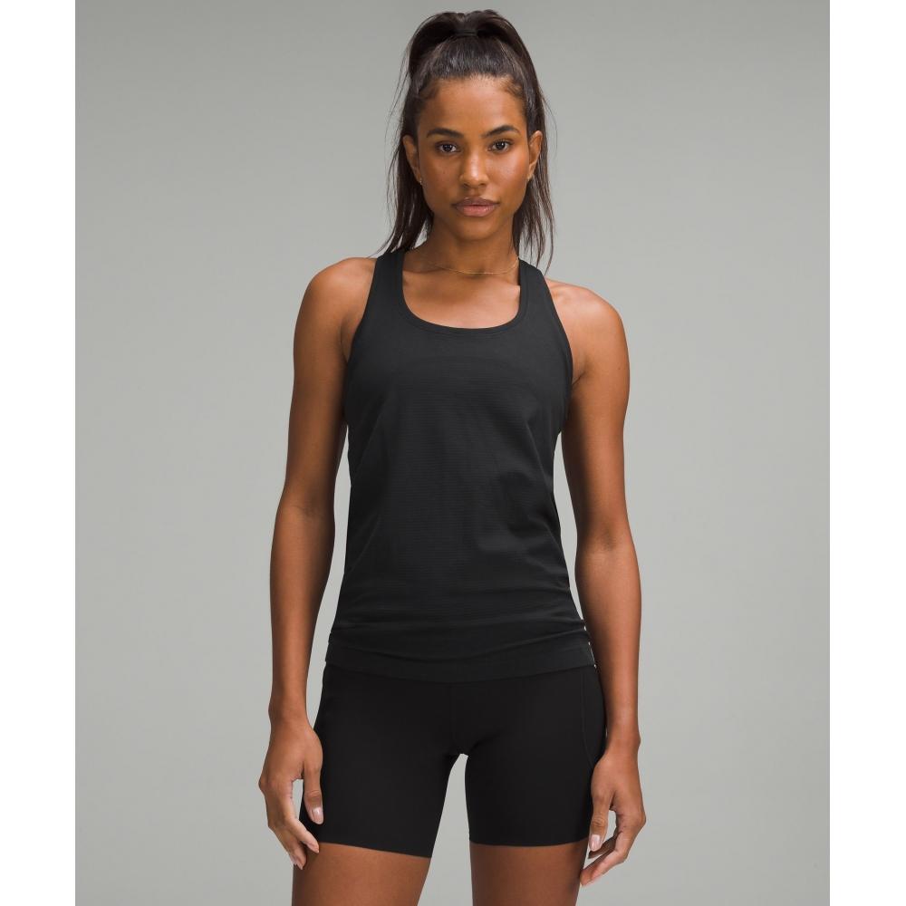 

Lululemon Swiftly Tech Racerback Tank Top 2.0 Hip Length Black Black 8