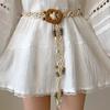 Vintage Handmade Woven Waist Belt For Women Ethnic Style Versatile Dress Accessory