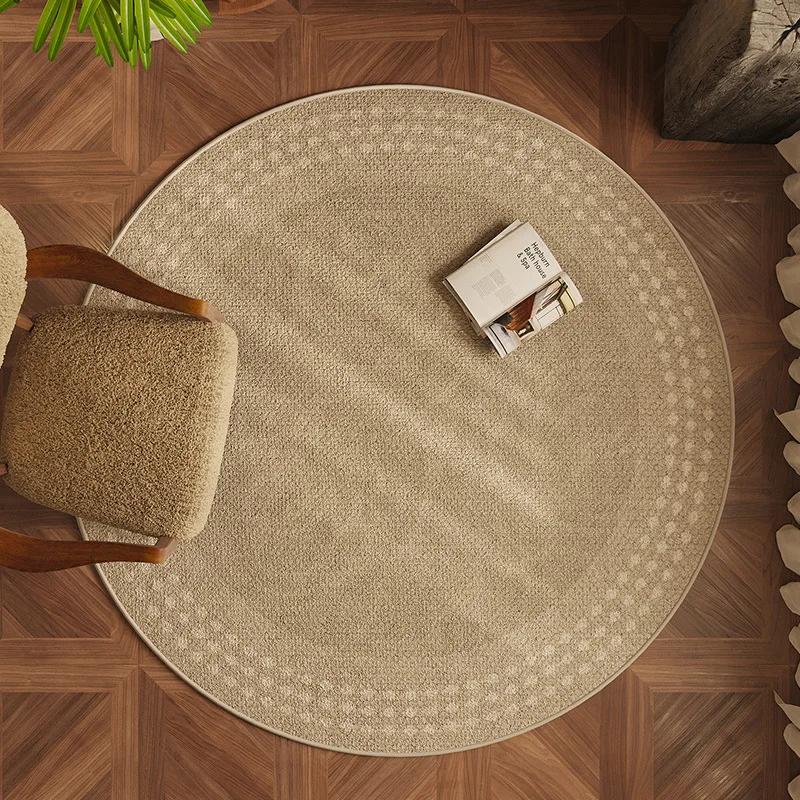 

Thickened Round Carpet (Retro Style) - Modern Rug for Living Room Study Coffee Table Floor Cushion Practical Home Decor Piece