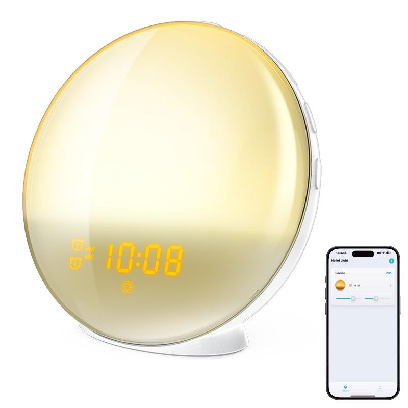 Smart WiFi Sunrise Sunset Alarm Clock with App Control
