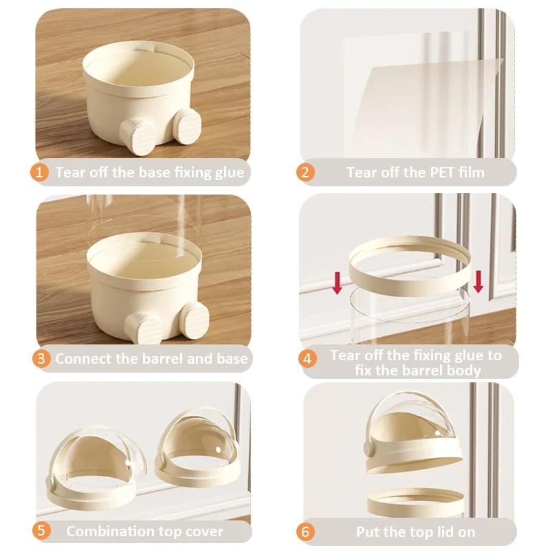 Puppe Aufbewahrungsbox Spielzeug Organisation Plüschtier Aufbewahrungsrohr Transparenter Kunststoff Stofftier Aufbewahrungsfass Kinderspielzeug Organizer