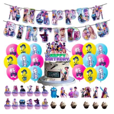 Kpop Demon Hunter Birthday Party Backdrop K Pop Demon Hunter Birthday Decoration Baby Shower Halloween Christmas Decorations