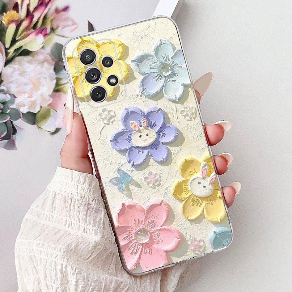 For Samsung Galaxy A52 Case SM-A525F Cover New Stylish Flower Butterfly Soft Silicone Phone Cases For Samsung A72 A52s 5G Fundas