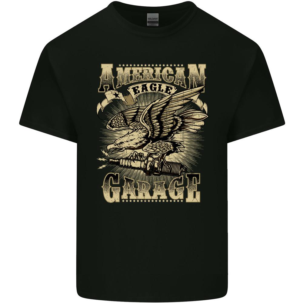 Eagle Garage Bike Motorbike Mens Light Cotton T-Shirt Unisex T-Shirt M
