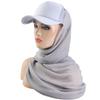 Musilm Women Chiffon Hijab With Baseball Cap Summer Ladies Turban With Chiffon Scarf Ready To Wear Turban Instant HIjabs Ramadan