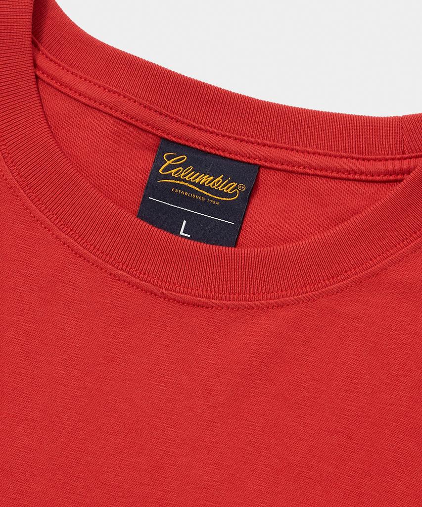 COLUMBIA UNIVERSITY Ny Street Tail Logo S/S T-Shirts Red