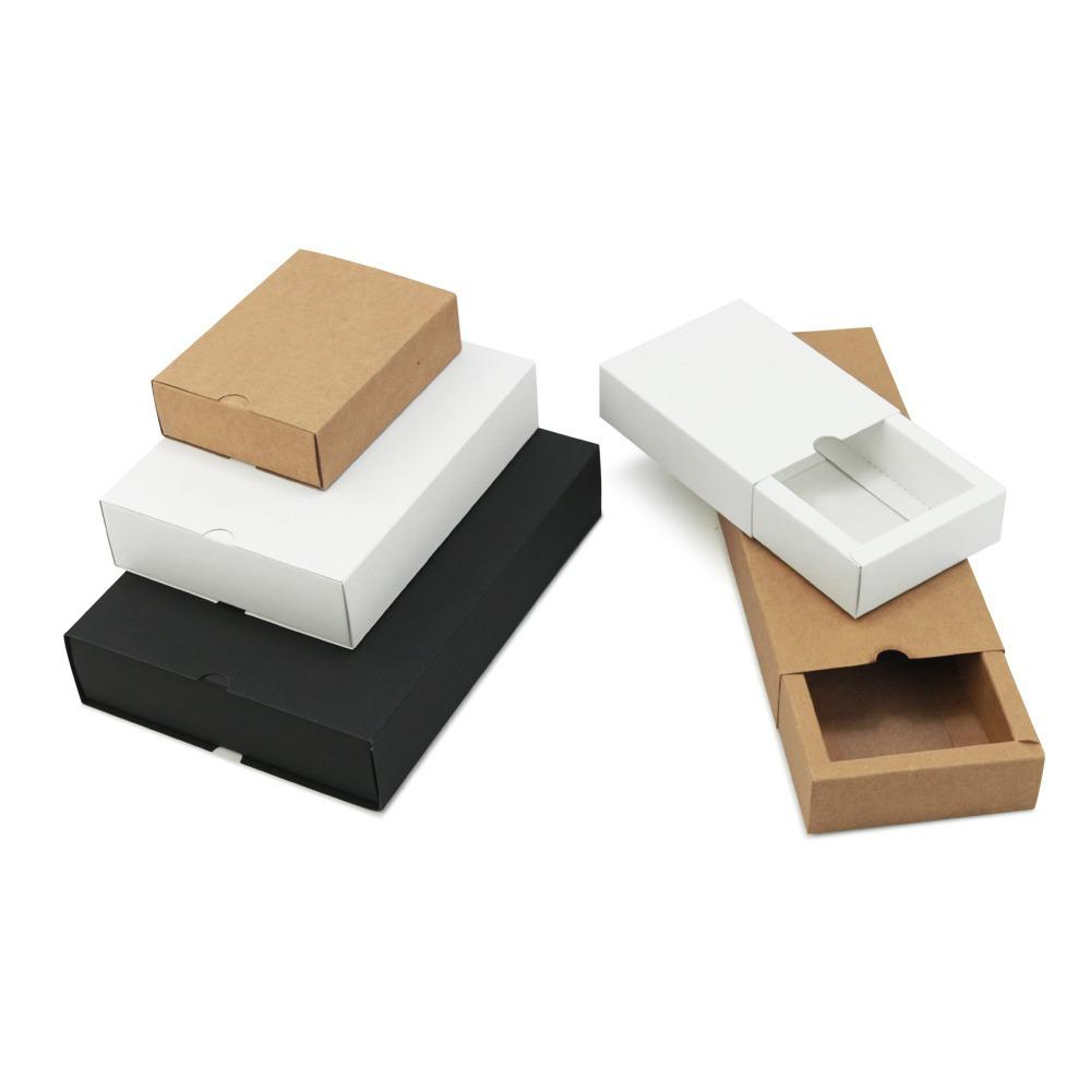 Paper Gift Storage Box Solid Color Product Packaging Box Practical Drawer Paper Box