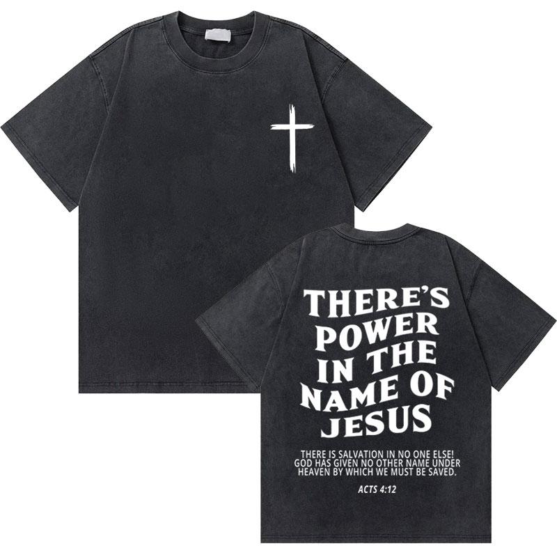 Washed Christian Religious Jesus Forgive Them Father Tshirt Men Women Fashion Oversized Short Sleeve Summer Male Vintage Tees