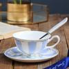 1set European Elegance Candy Colored Ceramic Coffee Cup with Matching Saucer Perfect for Coffee Afternoon Tea Set Drinkware Gift